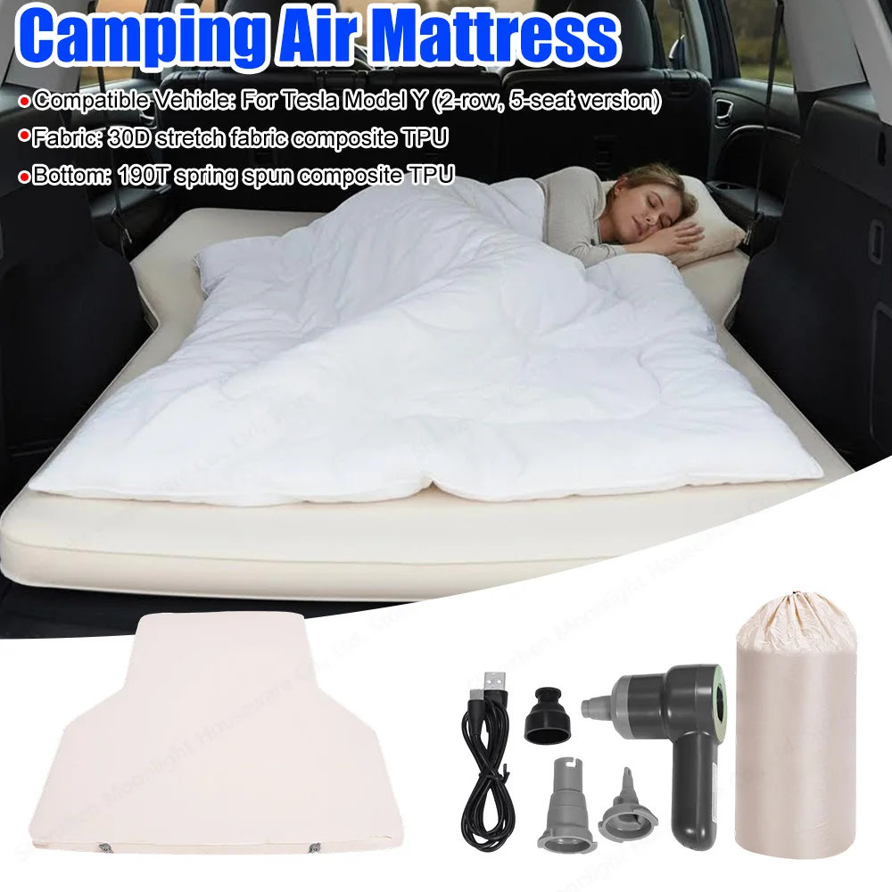 For Tesla Model Y Camping Air Mattress with Air Pump Thicken SUV Trunk Mat 440LBS Load Capacity 2.36In Thick for Job Shifts/Nap
For Tesla Model Y Camping Air Mattress with Air Pump Thicken SUV Trunk Mat 440LBS Load Capacity 2.36In Thick for Job Shifts/Nap