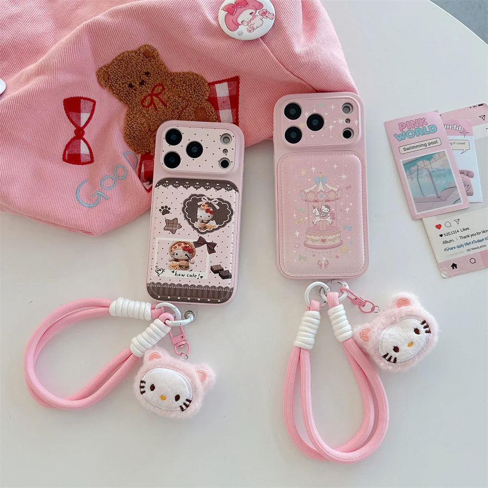 INS polka dot HelloKitty Leather phone case for iPhone 16 Pro 13 14 15 17 Pro Max Cases With Plush Pendant Cute protective Cover
INS polka dot HelloKitty Leather phone case for iPhone 16 Pro 13 14 15 17 Pro Max Cases With Plush Pendant Cute protective Cover