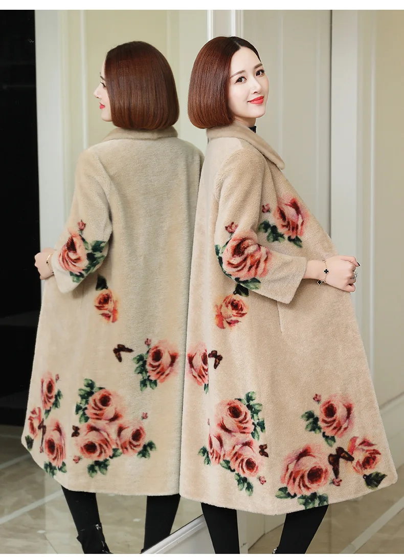 2024Hot Sale Winter Coat Women's Fur Jacket Women Elegant Large Rose Printed Mink Collar 100% Wool Real Fur Coats Female Tops A
2024Hot Sale Winter Coat Women's Fur Jacket Women Elegant Large Rose Printed Mink Collar 100% Wool Real Fur Coats Female Tops A