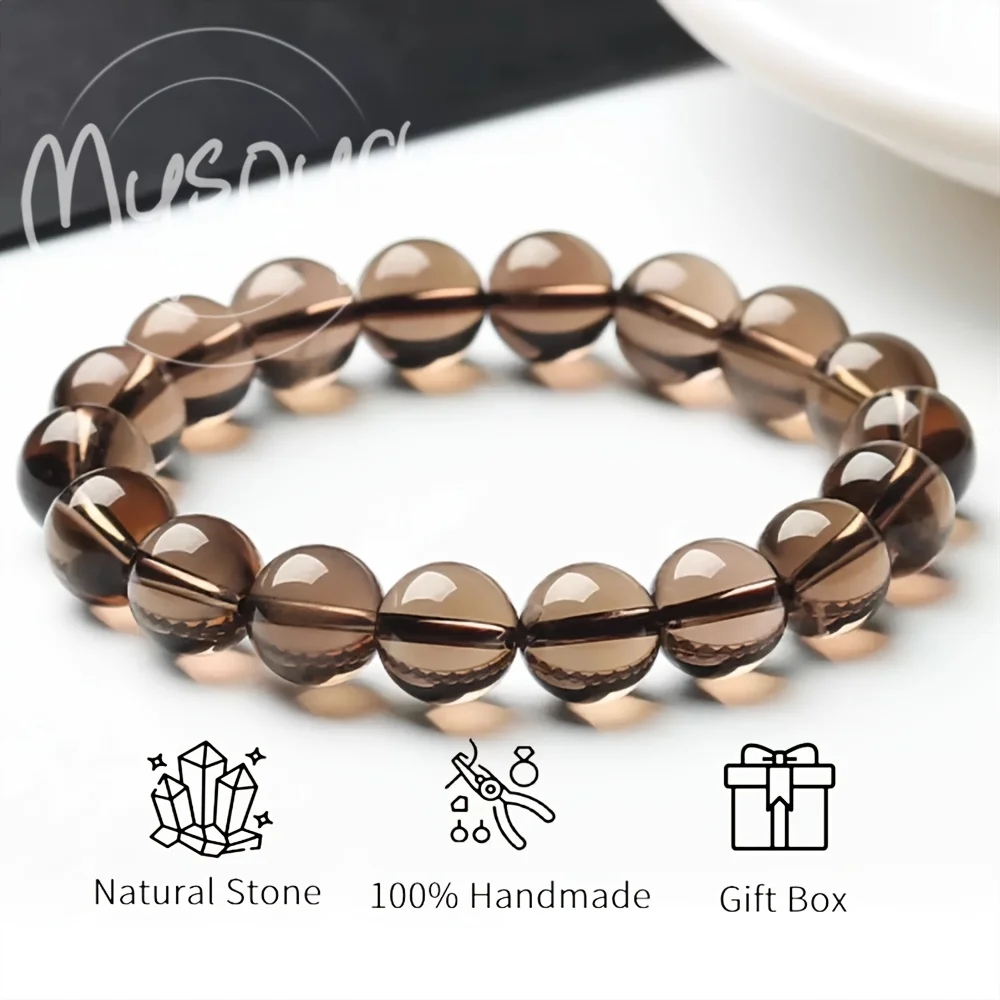 Браслет из натурального бразильского дымчатого кварца MYSOYA Gem Grade с подарочной коробкой, подарок на день рождения, подарок на День святого Валентина, подарок на годовщину
Браслет из натурального бразильского дымчатого кварца MYSOYA Gem Grade с подарочной коробкой, подарок на день рождения, подарок на День святого Валентина, подарок на годовщину