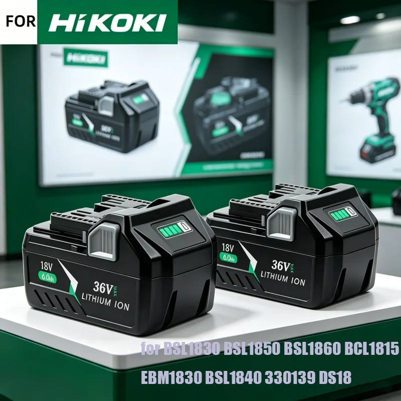 Аккумулятор Li-ion 18В 6.0Ач, совместимый с Hitachi HiKOKI BSL1850 BSL1860 BSL1840 DS18DSL C18DSL, замена для многофункциональных инструментов
Аккумулятор Li-ion 18В 6.0Ач, совместимый с Hitachi HiKOKI BSL1850 BSL1860 BSL1840 DS18DSL C18DSL, замена для многофункциональных инструментов