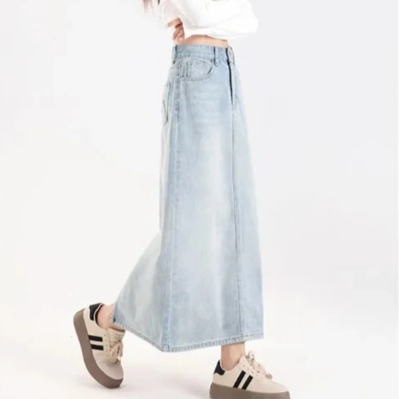 2026 New Women's Denim Skirt Light Blue Embroidery High Waist Denim Long Midi Slim Fit Bodycon Skirts Women Korean Streetwear
2026 New Women's Denim Skirt Light Blue Embroidery High Waist Denim Long Midi Slim Fit Bodycon Skirts Women Korean Streetwear