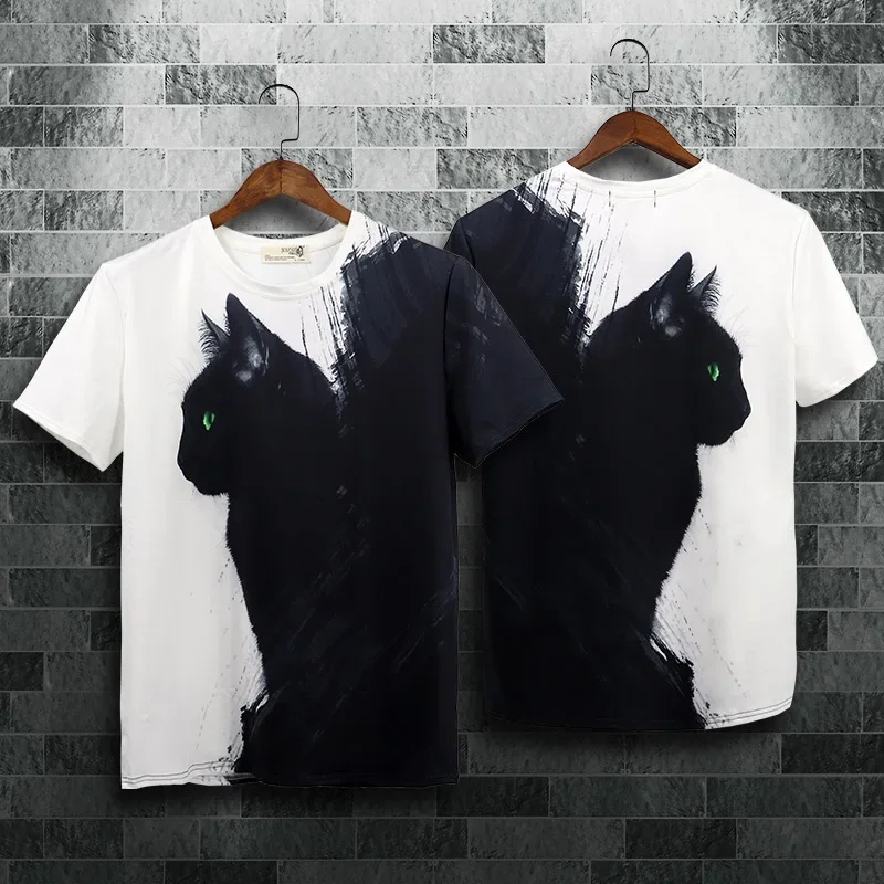 Personalized Pet 3d Printing With Black And White Cat Pattern, Suitable For Short Sleeved Men, Women, Children, Thin Summer Top
Personalized Pet 3d Printing With Black And White Cat Pattern, Suitable For Short Sleeved Men, Women, Children, Thin Summer Top