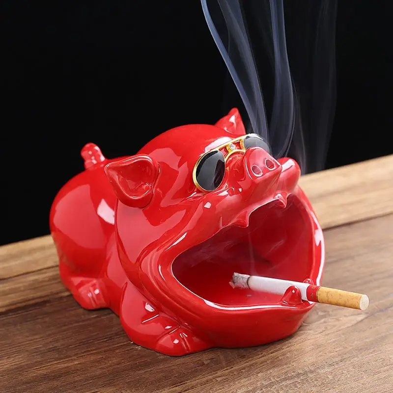New Household Cute Cartoon Fu Pig Dog Ashtray Creative Ceramic Ashtray Personalized Trend Windproof Fly Ash
New Household Cute Cartoon Fu Pig Dog Ashtray Creative Ceramic Ashtray Personalized Trend Windproof Fly Ash