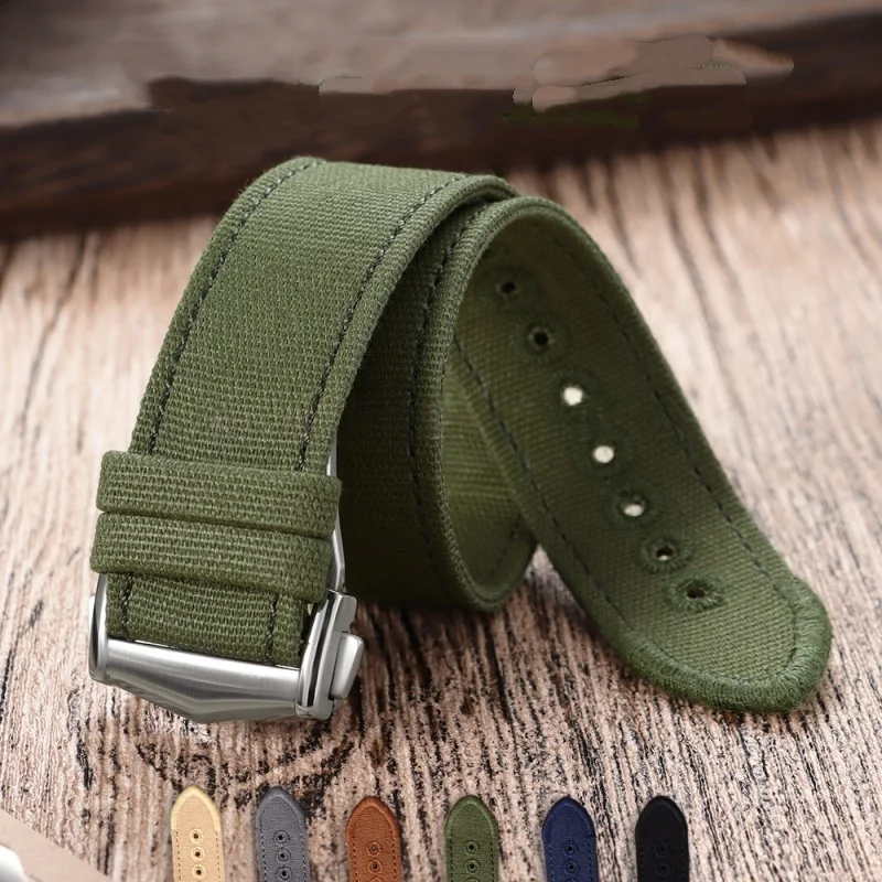 20mm 22mm High Quality Fabric Nylon Watch Strap for Women Men Universal Sport Weave Canvas Watch Band Bracelet with Fold Buckle
20mm 22mm High Quality Fabric Nylon Watch Strap for Women Men Universal Sport Weave Canvas Watch Band Bracelet with Fold Buckle