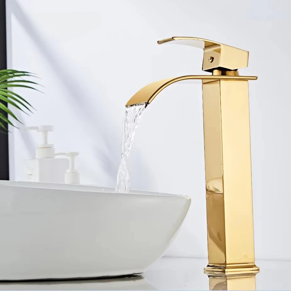Basin Faucet Gold Waterfall Faucet Brass Bathroom Faucet Bathroom Basin Mixer Tap Hot and Cold Sink
Basin Faucet Gold Waterfall Faucet Brass Bathroom Faucet Bathroom Basin Mixer Tap Hot and Cold Sink