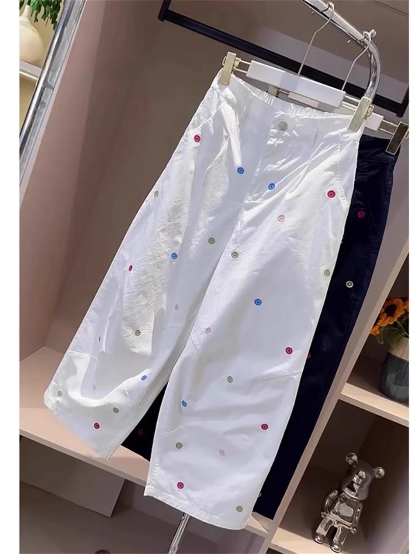 High Waist Loose Fit Summer Thin Dot Large Size Small Figure Slimming Wide Leg Pants Korean Style Straight Cut Nine Points
High Waist Loose Fit Summer Thin Dot Large Size Small Figure Slimming Wide Leg Pants Korean Style Straight Cut Nine Points