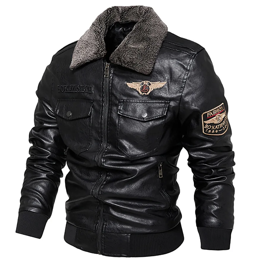 Oversized Fleece Winter Leather Jacket High Quality Leather Jacket Brand Thick Warm Men Winter Fur Collar Faux Leather Clothes
Oversized Fleece Winter Leather Jacket High Quality Leather Jacket Brand Thick Warm Men Winter Fur Collar Faux Leather Clothes