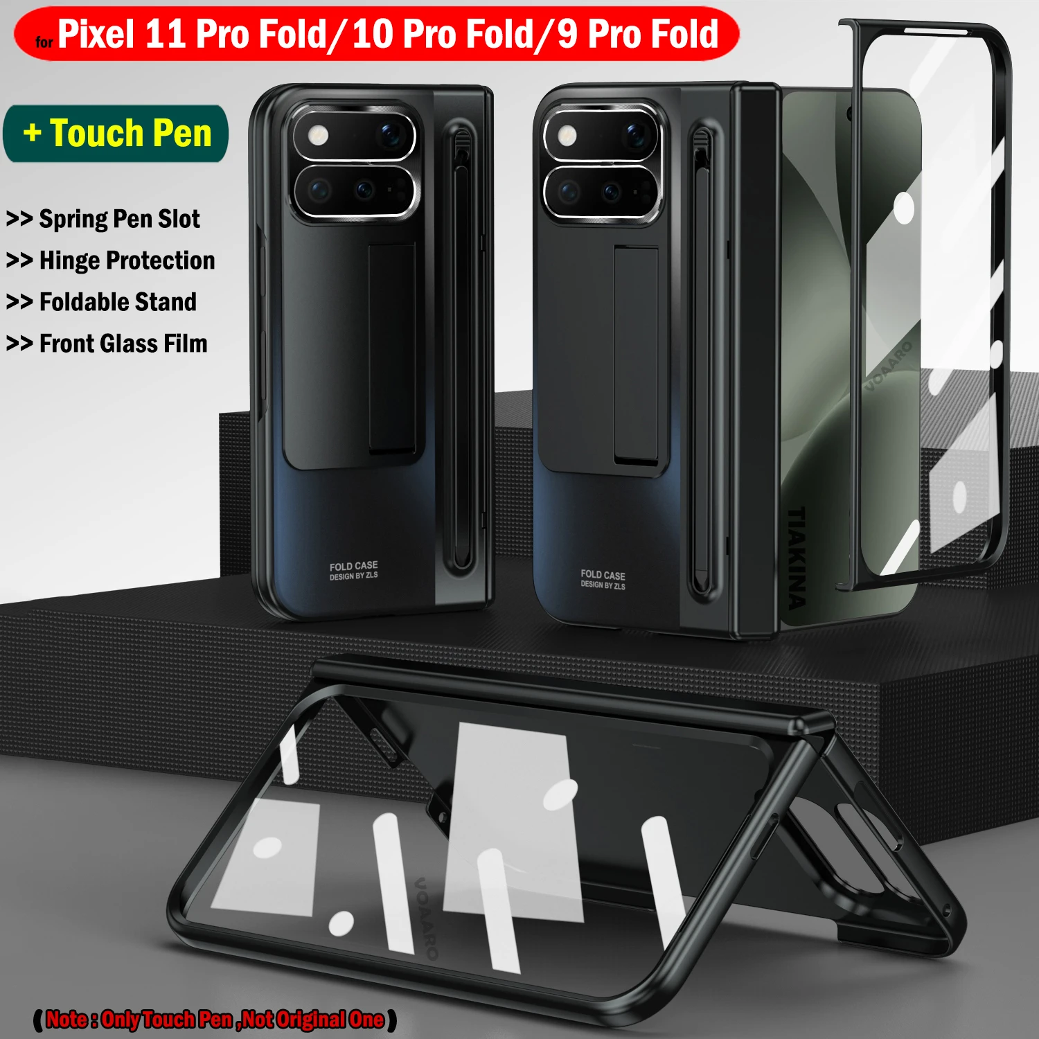 Plating Kickstand Funda for Google Pixel 11 10 9 Pro Fold Hinge Case Spring Pen Slot Cover Front Frame with Glass Film Touch Pen
Plating Kickstand Funda for Google Pixel 11 10 9 Pro Fold Hinge Case Spring Pen Slot Cover Front Frame with Glass Film Touch Pen