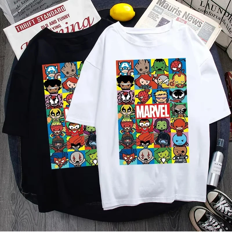 Забавная футболка с принтом супергероя Marvel, летняя женская футболка с коротким рукавом, уличная одежда, футболки, топы, женская блузка
Забавная футболка с принтом супергероя Marvel, летняя женская футболка с коротким рукавом, уличная одежда, футболки, топы, женская блузка