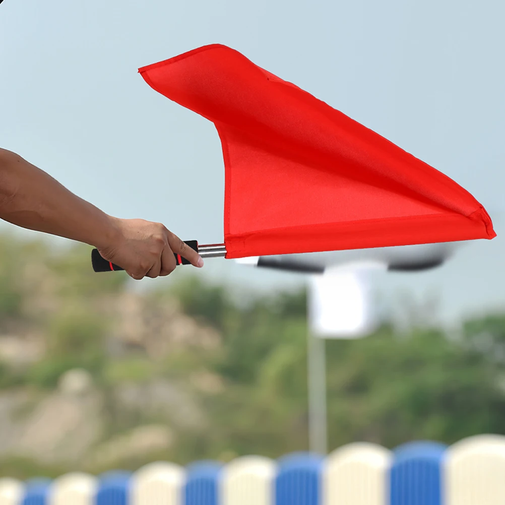 4Pcs Handheld Signal Flags Grip Design for Athletic Events Racing Traffic Control Fan Support Gear Soccer Flag