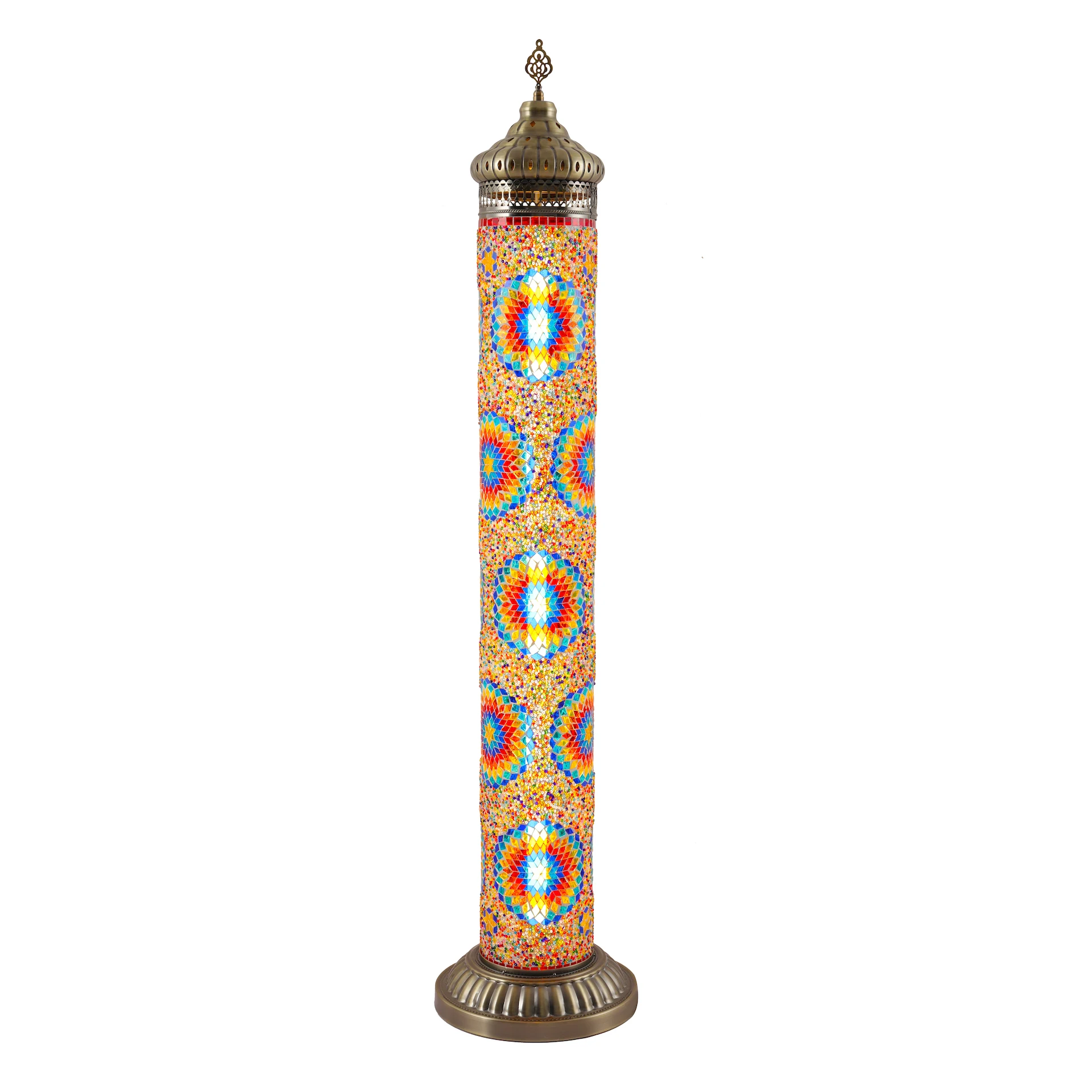 Turkish Style 130cm Handmade Mosaic Cylinder Floor Lamp with LED Light Source and E27 Base for Home Decoration 
Turkish Style 130cm Handmade Mosaic Cylinder Floor Lamp with LED Light Source and E27 Base for Home Decoration