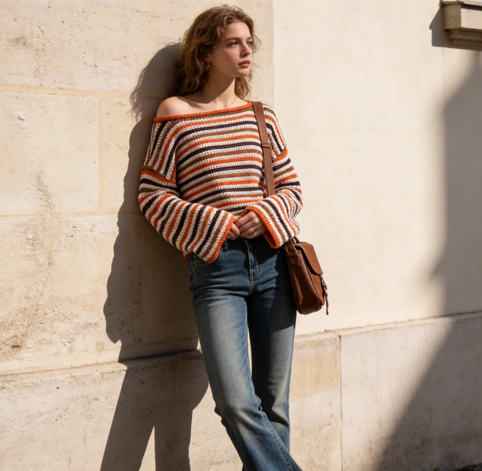 Women's lazy wind stripes contrast loose casual age-reducing Joker long-sleeved wool top, loose casual elegant fashion Joker
Women's lazy wind stripes contrast loose casual age-reducing Joker long-sleeved wool top, loose casual elegant fashion Joker