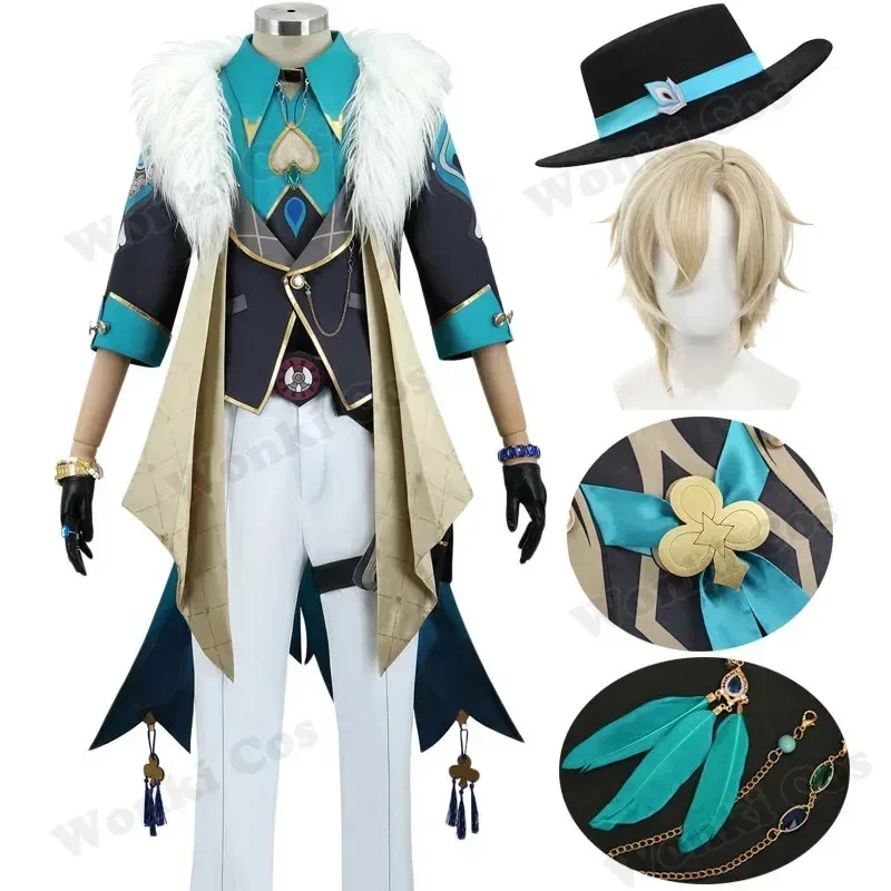 Aventurine Cosplay Costume Wig Hair for Game Star Rail Aventurine Cosplay Clothes Role Play Carnival Outfits with Hat
Aventurine Cosplay Costume Wig Hair for Game Star Rail Aventurine Cosplay Clothes Role Play Carnival Outfits with Hat