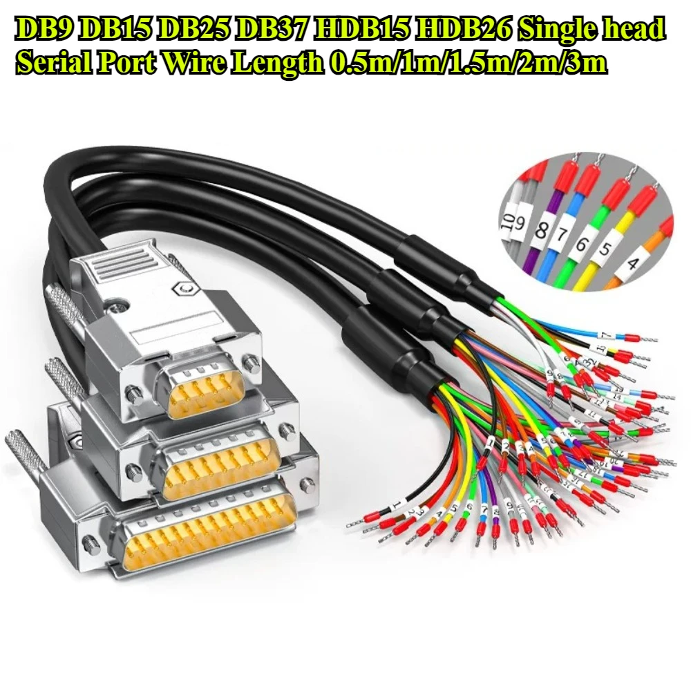 DB9 DB15 DB25 DB37 HDB15 HDB26 Single Head Serial Port Wire Copper Gold Plated 9/15/25/37Pin Terminal Connector with Number Tube
DB9 DB15 DB25 DB37 HDB15 HDB26 Single Head Serial Port Wire Copper Gold Plated 9/15/25/37Pin Terminal Connector with Number Tube