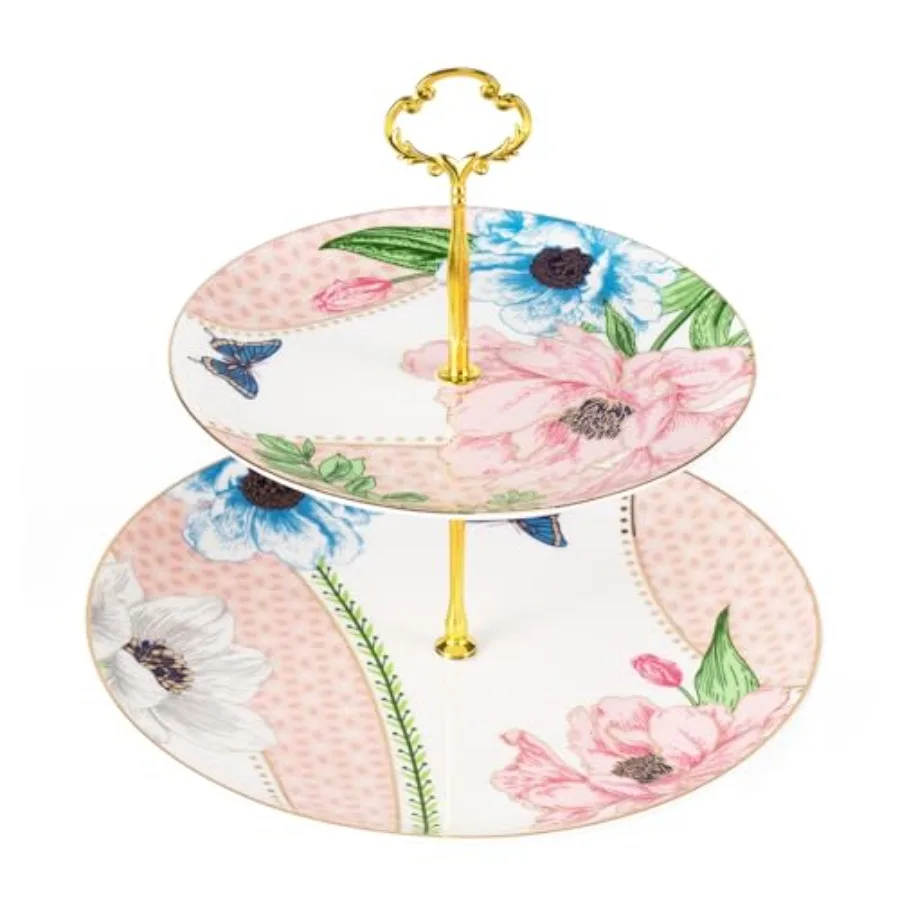 2-Tier Porcelain Cupcake Stand Serving Tray, Dessert Plates Cake Fruit Candy Display Tower, Reusable Pastry Platter for Wedding
2-Tier Porcelain Cupcake Stand Serving Tray, Dessert Plates Cake Fruit Candy Display Tower, Reusable Pastry Platter for Wedding