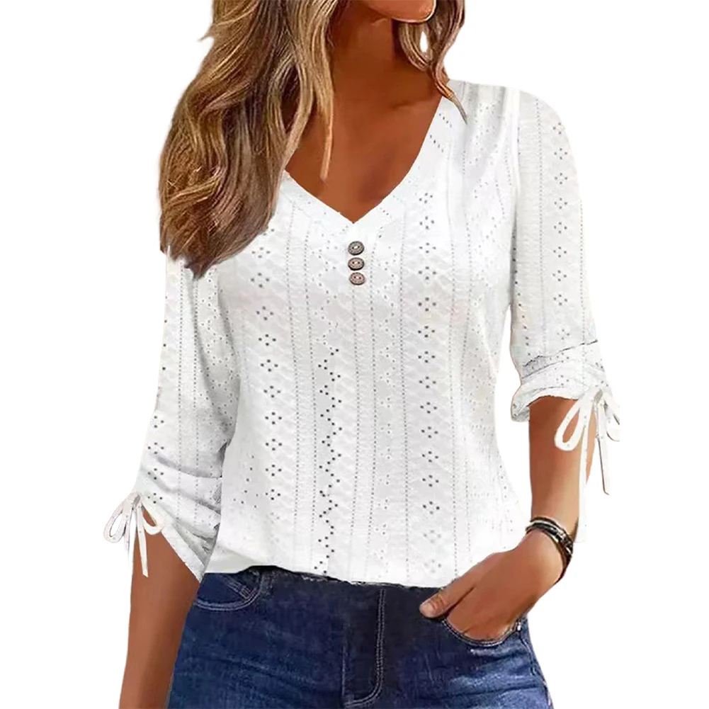 Women Blouse Shirts Summer Half Sleeve V-Neck Women Blouse Top Casual Shirts Work Office Top Female Clothing
Women Blouse Shirts Summer Half Sleeve V-Neck Women Blouse Top Casual Shirts Work Office Top Female Clothing