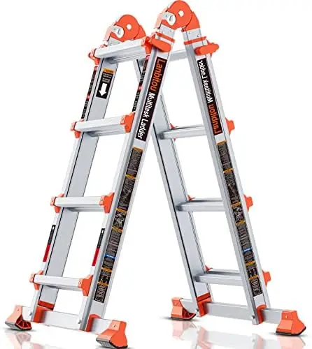 12FT A-Frame 4-Step Telescoping Ladder – Anti-Slip, Multi-Position, 330 lbs Capacity – Foldable Aluminum Ladder for Home & Outdo
12FT A-Frame 4-Step Telescoping Ladder – Anti-Slip, Multi-Position, 330 lbs Capacity – Foldable Aluminum Ladder for Home & Outdo