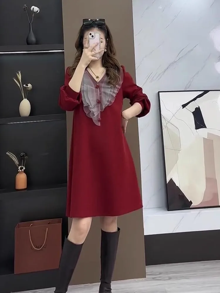 plus Size Autumn Winter Knitted Sweater Dr Red Luy Year Conceal Meat Anti Aging with Coat Princ Dr Korean Sle Hi...
plus Size Autumn Winter Knitted Sweater Dr Red Luy Year Conceal Meat Anti Aging with Coat Princ Dr Korean Sle Hi...