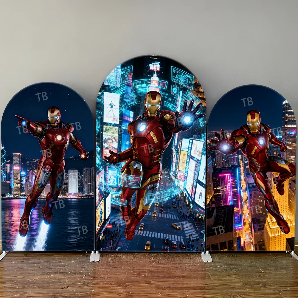 Iron Man Arch Backdrop Cover City Night Neon Lights Scene For Boys Birthday Party Superhero Theme Photo Booth Decor Prop
Iron Man Arch Backdrop Cover City Night Neon Lights Scene For Boys Birthday Party Superhero Theme Photo Booth Decor Prop