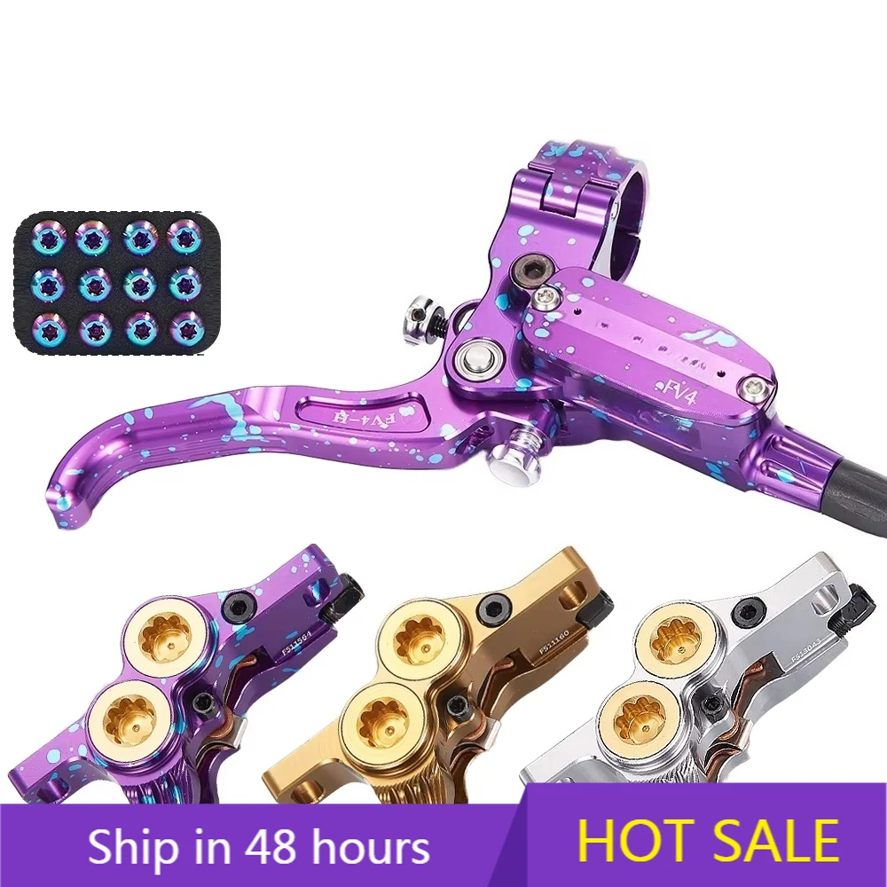 POWER LEAP FV4H Horizontal Cylinder Four-Piston Bicycle Brake Hydraulic Disc Brake for Mountain Bike Oil Brake
POWER LEAP FV4H Horizontal Cylinder Four-Piston Bicycle Brake Hydraulic Disc Brake for Mountain Bike Oil Brake