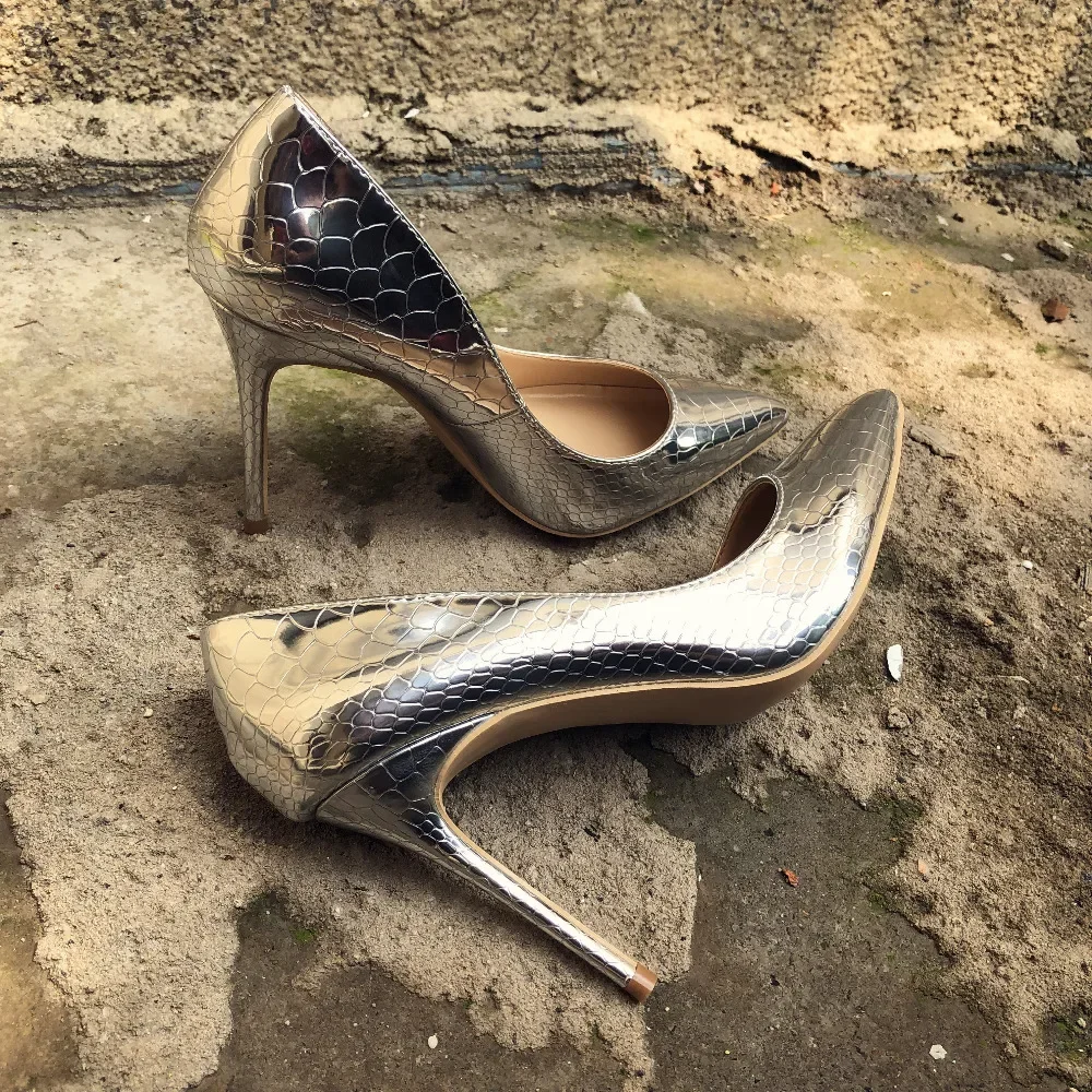 Silver Shiny Patern Extreme 12cm High Heels Stiletto Pointed Toe Party Bridal Pumps Wedding Bride Shoes Womens QP119 ROVICIYA
Silver Shiny Patern Extreme 12cm High Heels Stiletto Pointed Toe Party Bridal Pumps Wedding Bride Shoes Womens QP119 ROVICIYA