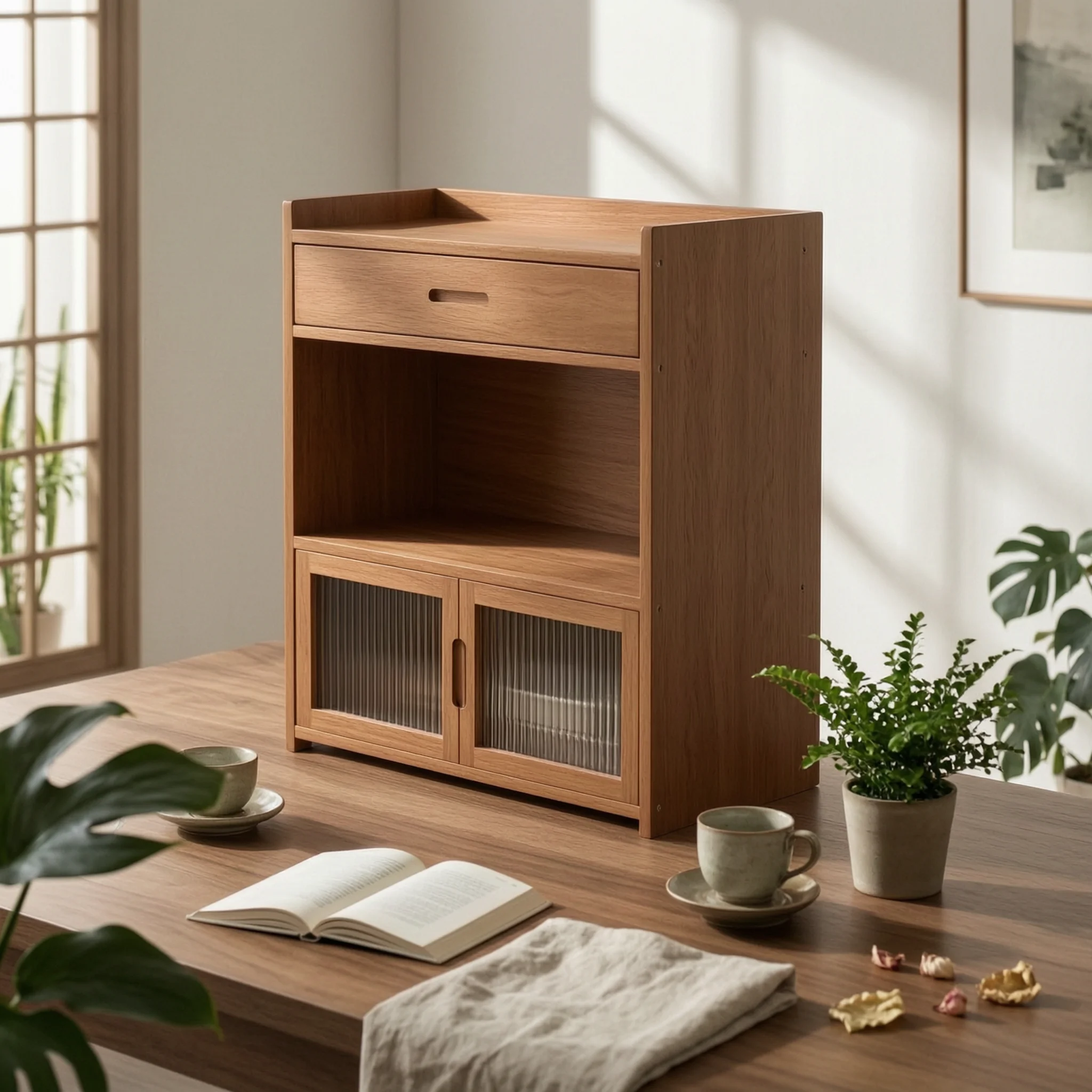 Three-Tier Storage Cabinet Compact Wooden Cabinet with Drawer Freestanding Storage Unit Modern Organizer Easy Cleaning
Three-Tier Storage Cabinet Compact Wooden Cabinet with Drawer Freestanding Storage Unit Modern Organizer Easy Cleaning