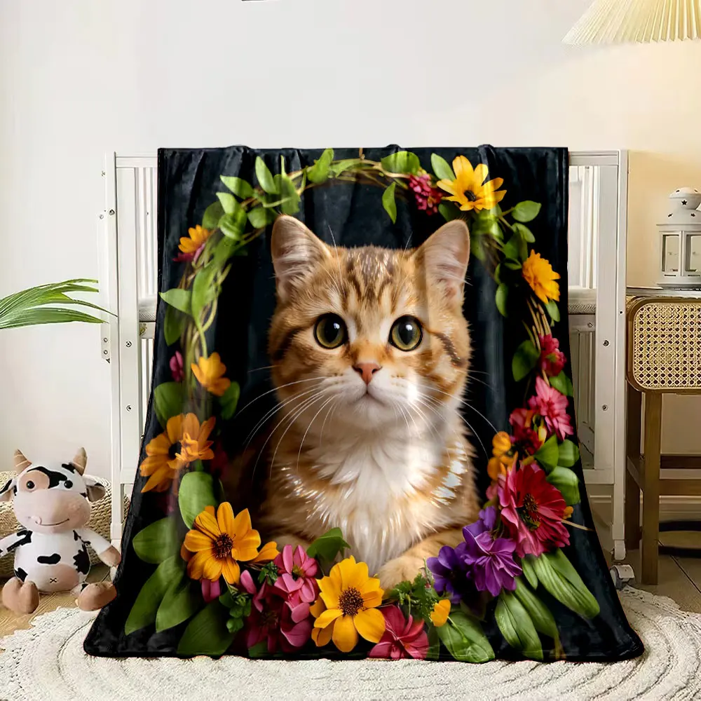 1PC Cute Animals in A Floral Wreath Print Blankets Adult Children Warm Blankets Home Travel Soft Comfortable Blankets
1PC Cute Animals in A Floral Wreath Print Blankets Adult Children Warm Blankets Home Travel Soft Comfortable Blankets