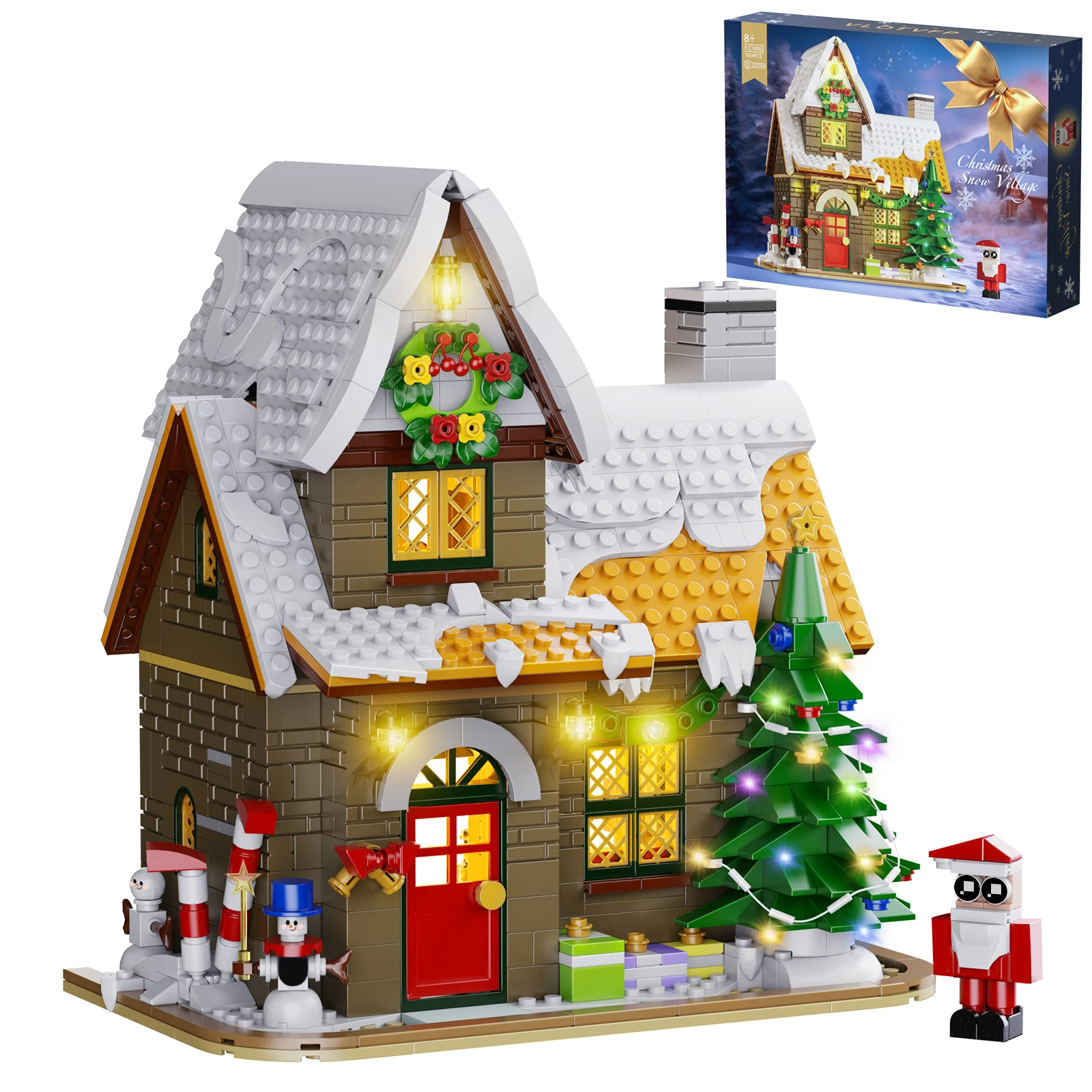 Christmas Snow House Building Blocks Sets Winter Rural Christmas Tree Santa Claus Architecture Model With Lighting Xmas Gifts
Christmas Snow House Building Blocks Sets Winter Rural Christmas Tree Santa Claus Architecture Model With Lighting Xmas Gifts