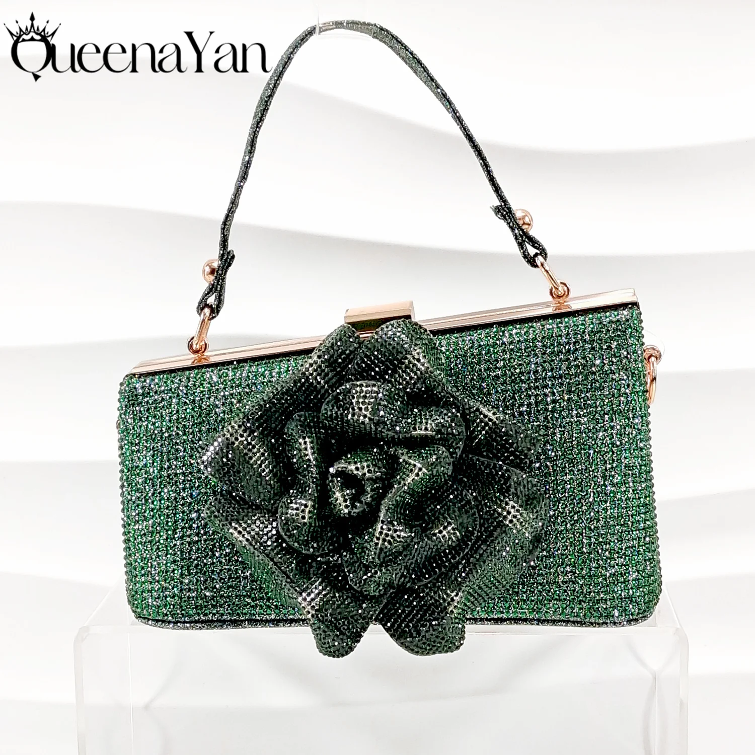 Popular Handbag Exquisite Women's Bag Large Flower Full Diamond Dinner Clutch Bag Irregular Hard Bag
Popular Handbag Exquisite Women's Bag Large Flower Full Diamond Dinner Clutch Bag Irregular Hard Bag