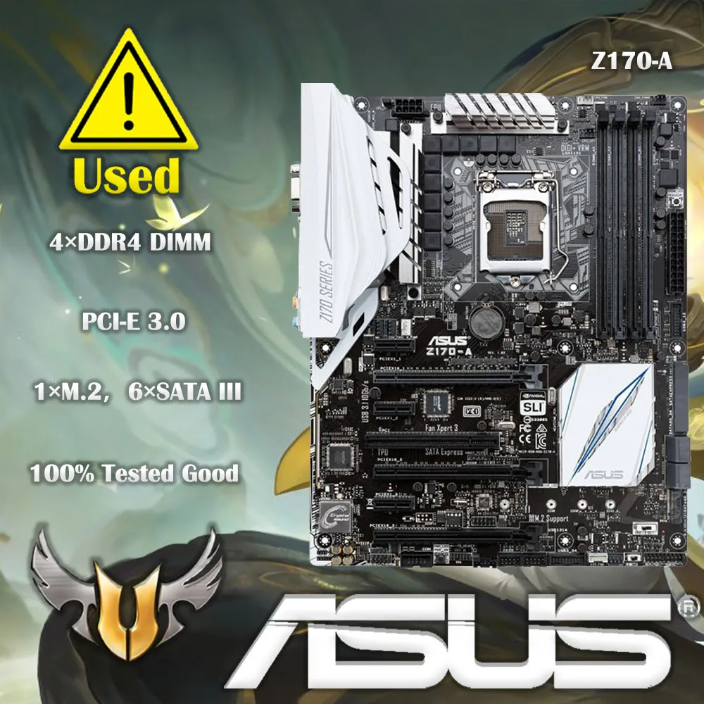 Б/у Материнская плата Asus Z170-A Z170 Socket LGA 1151 i7 i5 i3 DDR4 64G SATA3 USB3.0 ATX
Б/у Материнская плата Asus Z170-A Z170 Socket LGA 1151 i7 i5 i3 DDR4 64G SATA3 USB3.0 ATX