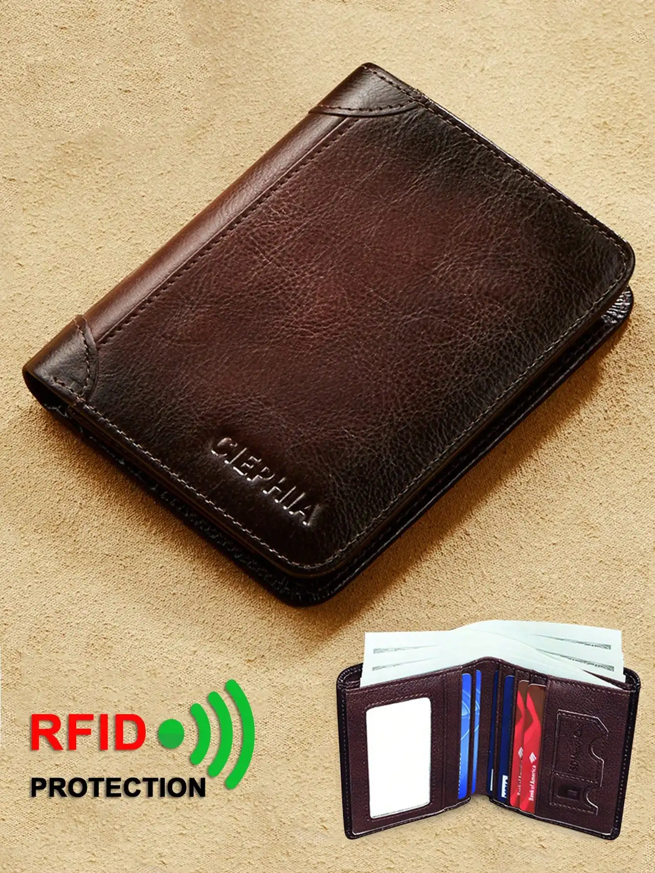 1pc Men's Genuine Leather Wallet With ID Card Window Top Layer Cowhide Vintage Multifunctional Wallet Ideal Gift Old Style Men For Men Wallet Purse Wallet Men Wallet Leather Rfid Wallet
1pc Men's Genuine Leather Wallet With ID Card Window Top Layer Cowhide Vintage Multifunctional Wallet Ideal Gift Old Style Men For Men Wallet Purse Wallet Men Wallet Leather Rfid Wallet