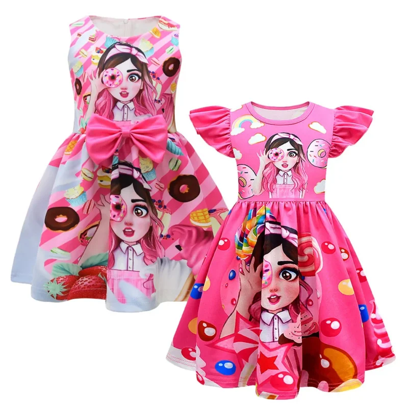 Одежда Kawaii mis pastelitos, платья без рукавов с бантом для маленьких девочек, детское свадебное платье принцессы, наряды с летающим рукавом для девочек
Одежда Kawaii mis pastelitos, платья без рукавов с бантом для маленьких девочек, детское свадебное платье принцессы, наряды с летающим рукавом для девочек