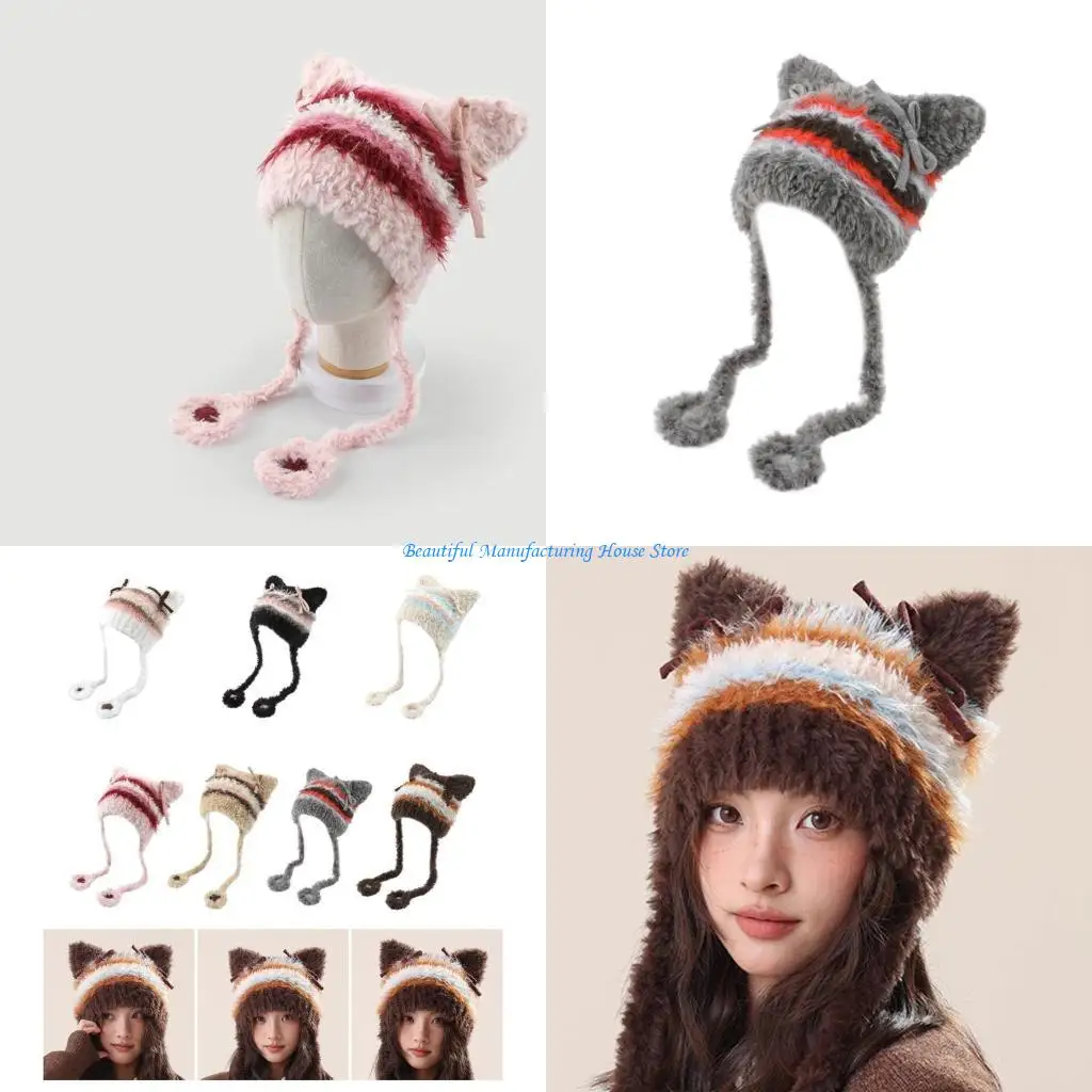 E56A Women Kitten Hat for Outdoor Sports Lovely Bowknot Head Wrap Hat for Halloween
E56A Women Kitten Hat for Outdoor Sports Lovely Bowknot Head Wrap Hat for Halloween