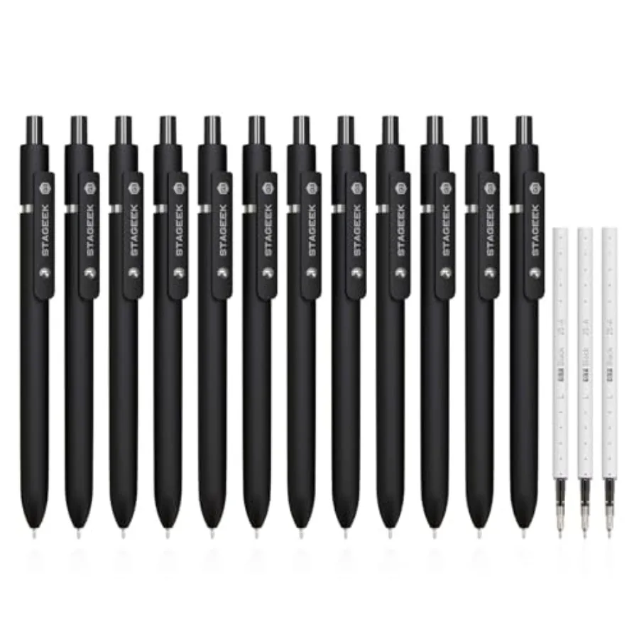 Gel Pens GX3, 12Pcs Fine Point Smooth Writing Pens with 3 Extra Refills, Quick Dry Ink Pens for Journaling, Office, Note Taking
Gel Pens GX3, 12Pcs Fine Point Smooth Writing Pens with 3 Extra Refills, Quick Dry Ink Pens for Journaling, Office, Note Taking