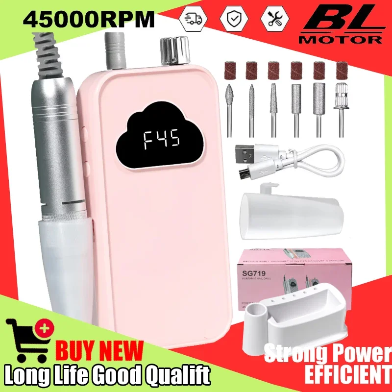 Профессиональная электрическая машинка для маникюра 45000 об/мин, перезаряжаемая портативная фреза для ногтей, шлифовальная машинка для салонов красоты
Профессиональная электрическая машинка для маникюра 45000 об/мин, перезаряжаемая портативная фреза для ногтей, шлифовальная машинка для салонов красоты