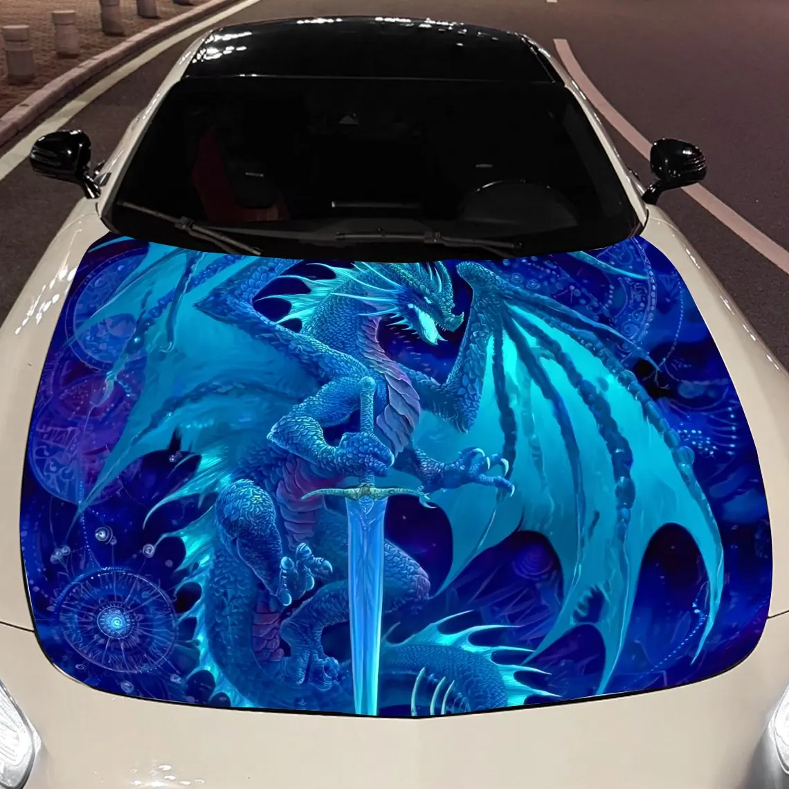Blue dragon Car hood packaging sticker, PVC material, self adhesive waterproof, anti slip paint, car exterior decoration accesso
Blue dragon Car hood packaging sticker, PVC material, self adhesive waterproof, anti slip paint, car exterior decoration accesso