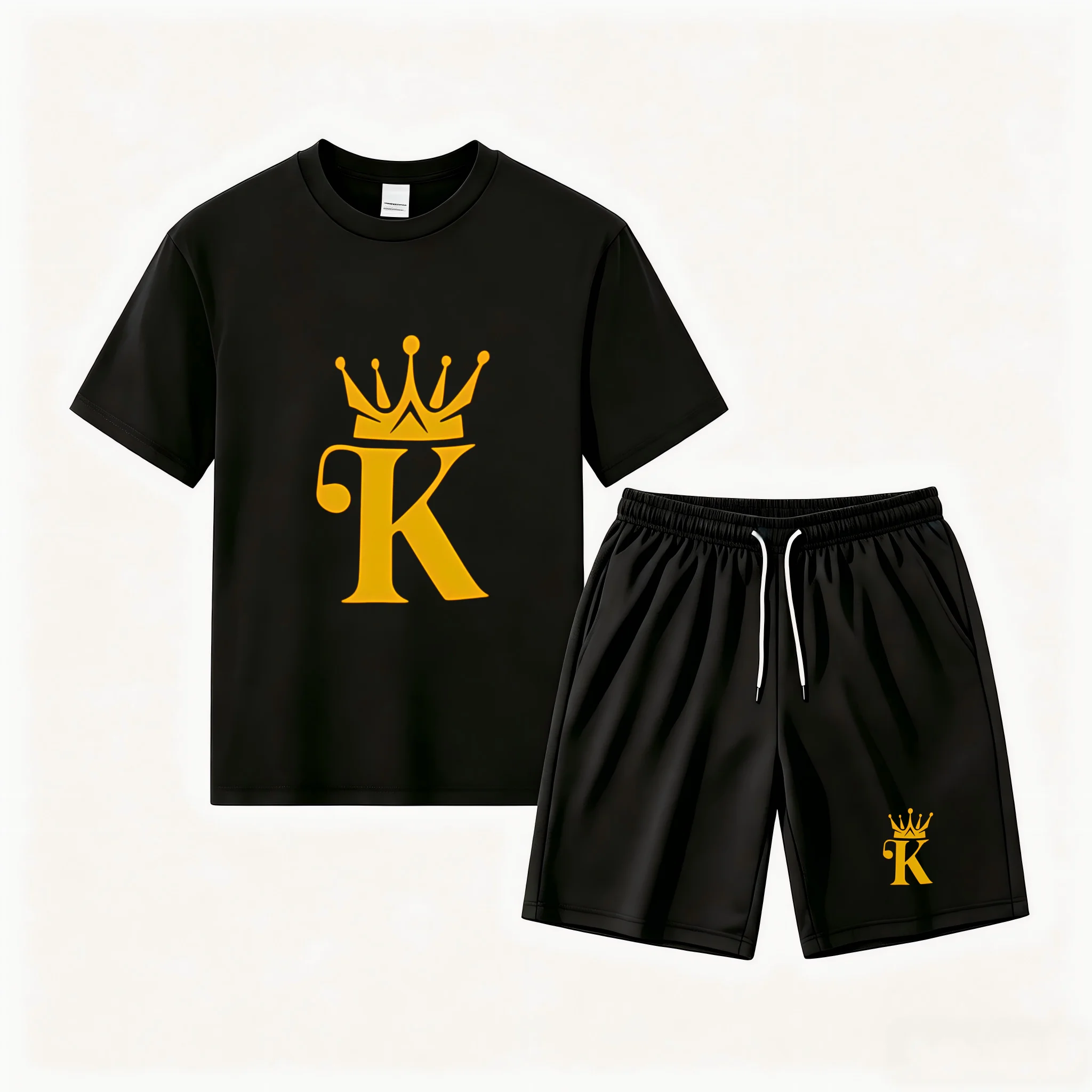 Mens King Crown K Print Mesh T Shirt And Shorts Set Breathable Quick Dry Versatile Standard Eu Sizes Comfy Summer Sportswear
Mens King Crown K Print Mesh T Shirt And Shorts Set Breathable Quick Dry Versatile Standard Eu Sizes Comfy Summer Sportswear