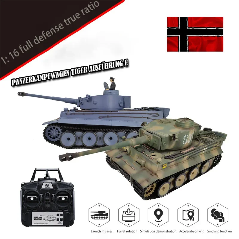 Henglong 3818-1 Tiger RC Tank Model World War II German Tiger I Heavy Tank Crawler Metal 1:16 Simulation Remote Control Car Toy 
Henglong 3818-1 Tiger RC Tank Model World War II German Tiger I Heavy Tank Crawler Metal 1:16 Simulation Remote Control Car Toy