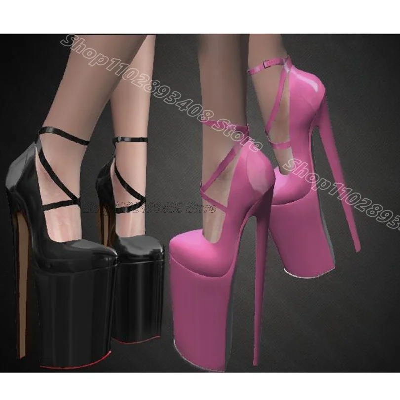 Black Ankle Buckle Stiletto Pumps Patent Leather Round Toe Summer British Style Women Party Dress Shoes 2025 Zapatos Para Mujere
Black Ankle Buckle Stiletto Pumps Patent Leather Round Toe Summer British Style Women Party Dress Shoes 2025 Zapatos Para Mujere