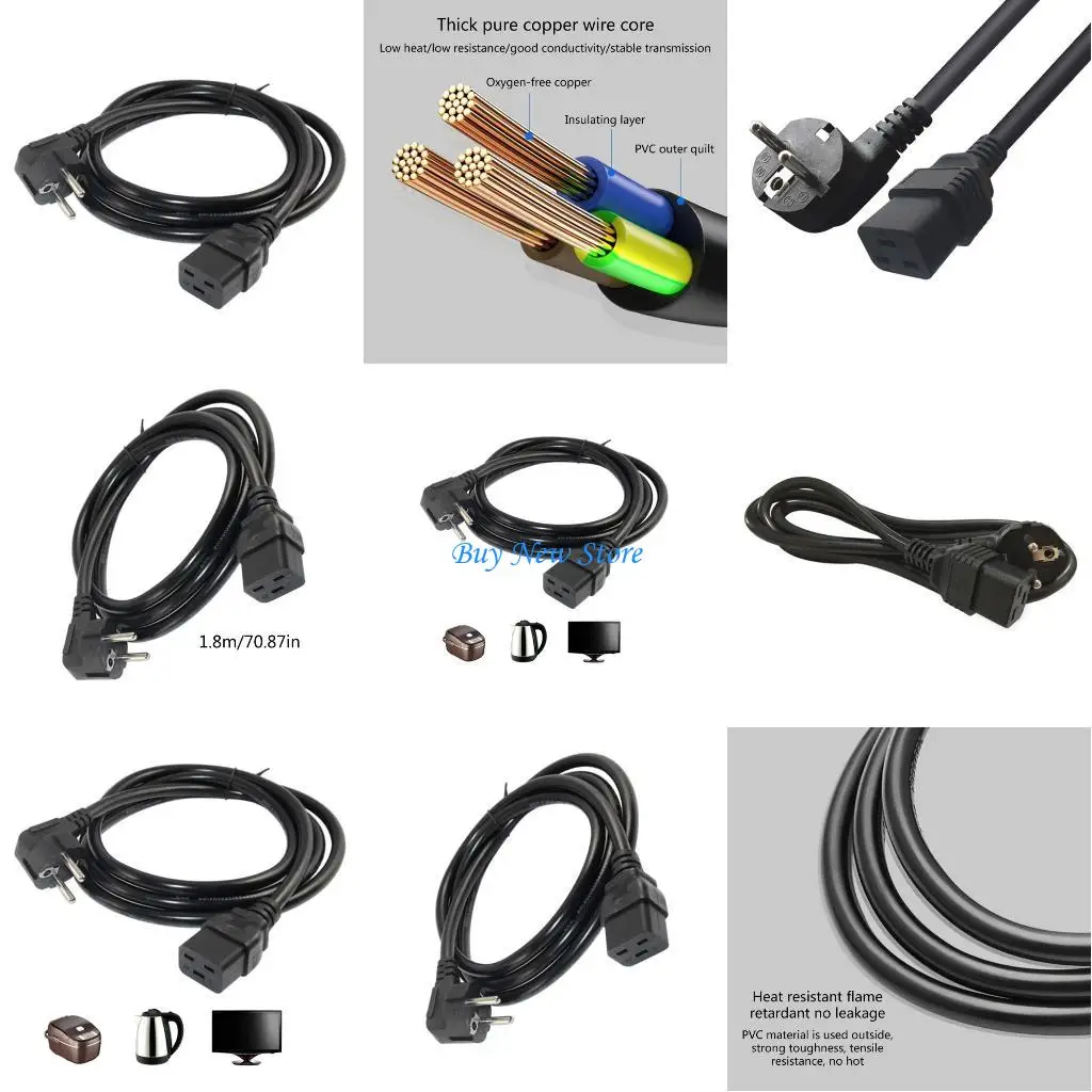20CE IEC320 C19 to EU Schuko2Prong PlugExtension Cord for UPS PDU, Connecteds to C19 Power Cable Adapters
20CE IEC320 C19 to EU Schuko2Prong PlugExtension Cord for UPS PDU, Connecteds to C19 Power Cable Adapters