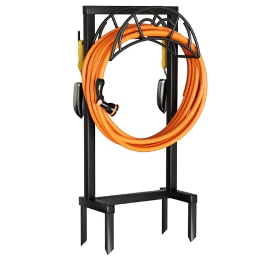 Garden Hose Holder, Freestanding Heavy Duty Water Hose Holder for Outside, Upgraded Metal Hose Stand with 4 Spikes, Detachable
Garden Hose Holder, Freestanding Heavy Duty Water Hose Holder for Outside, Upgraded Metal Hose Stand with 4 Spikes, Detachable