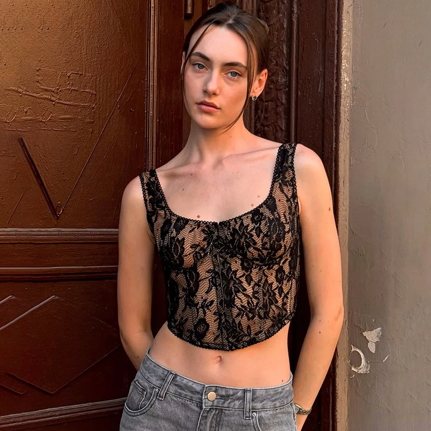 2026 Spring Summer New Women Fashion Pure Sexy Lace Spaghetti Strap Tank Top Elegant Chic Trendy Hot Female Stylish Casual Daily
2026 Spring Summer New Women Fashion Pure Sexy Lace Spaghetti Strap Tank Top Elegant Chic Trendy Hot Female Stylish Casual Daily