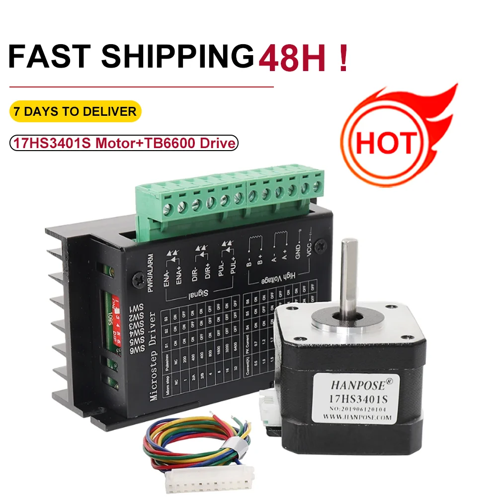 17HS3401S 42 двигатель 1.3A с TB6600 Драйвер шагового двигателя NEMA17 23 CNC лазерный и 3D принтер Nema 17 шаговый двигатель
17HS3401S 42 двигатель 1.3A с TB6600 Драйвер шагового двигателя NEMA17 23 CNC лазерный и 3D принтер Nema 17 шаговый двигатель