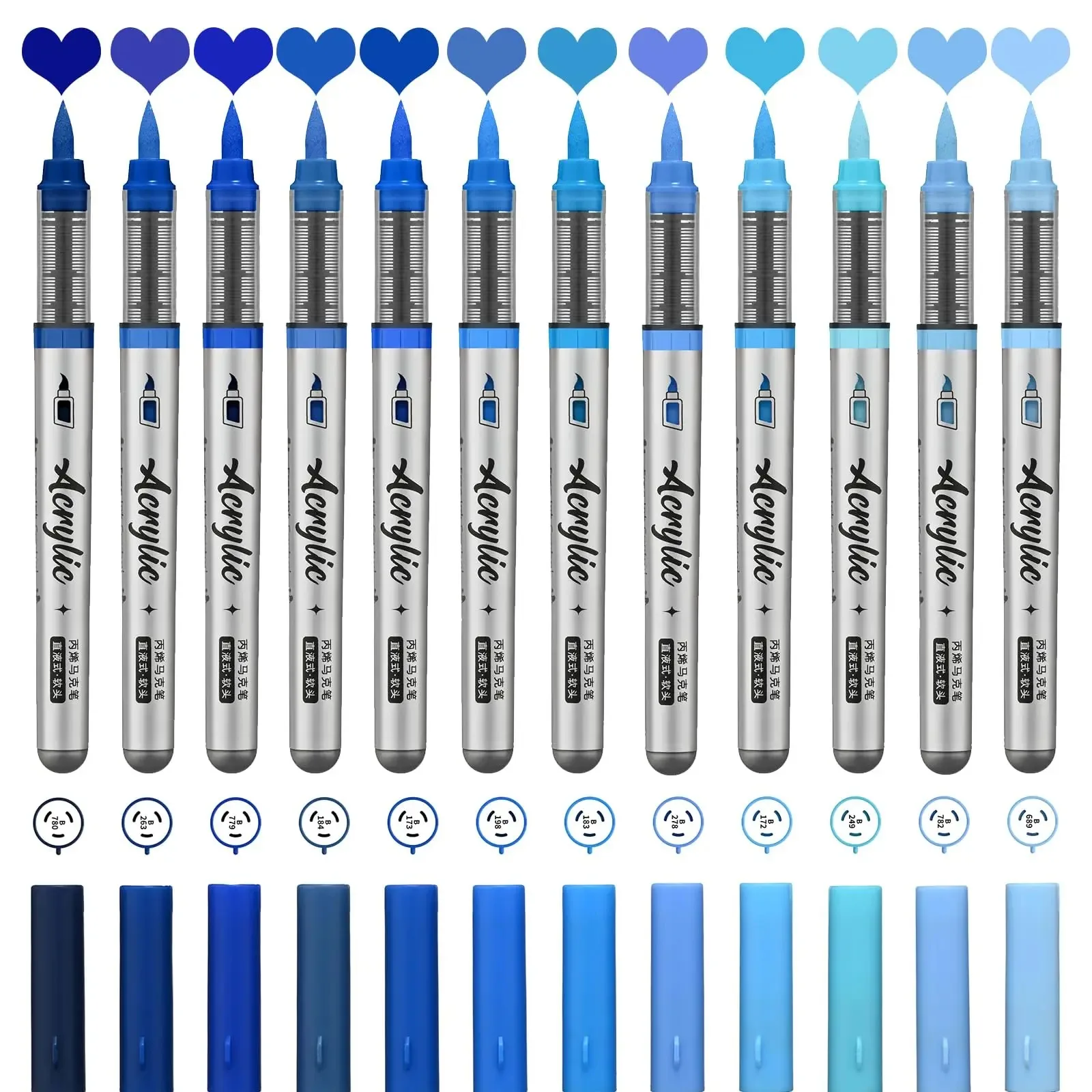 ZEEJOY 120/12/1 Colors Acrylic Markers Soft Brush Tip Paint Pen for Fabric Rock Painting Stationery Art School Office Supplies 
ZEEJOY 120/12/1 Colors Acrylic Markers Soft Brush Tip Paint Pen for Fabric Rock Painting Stationery Art School Office Supplies