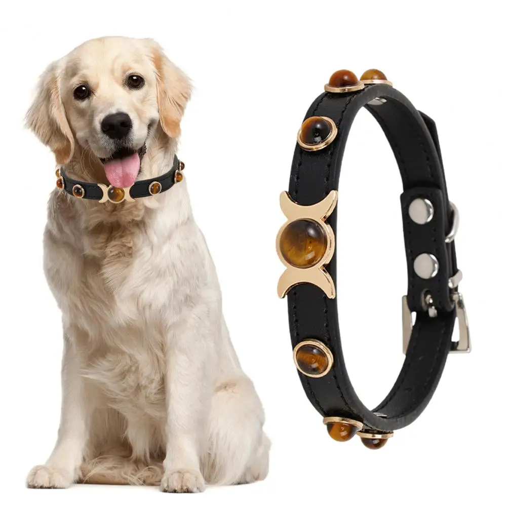 Leather Dog Collar Ethnic Pet Necklace with Traction Ring Adjustable Tiger Eye Stone Pet Neck Strap Dog Collar Pet Supplies
Leather Dog Collar Ethnic Pet Necklace with Traction Ring Adjustable Tiger Eye Stone Pet Neck Strap Dog Collar Pet Supplies