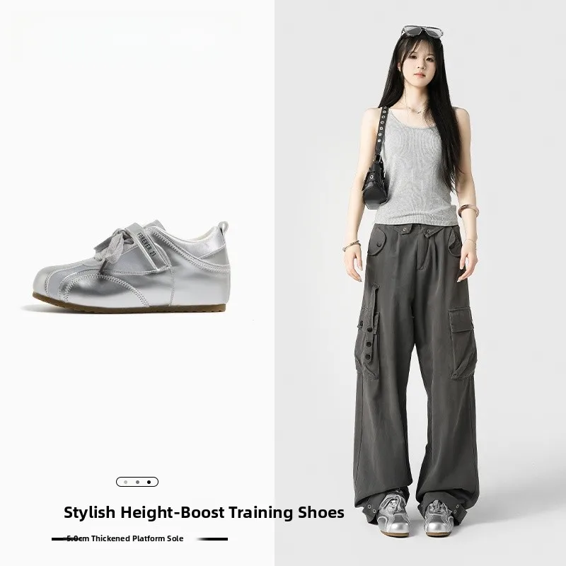 Silver Inner Heightening Sports Shoes for Women Forever 21 Casual Cross Buckle round Toe Comfortable All Season Shoes
Silver Inner Heightening Sports Shoes for Women Forever 21 Casual Cross Buckle round Toe Comfortable All Season Shoes