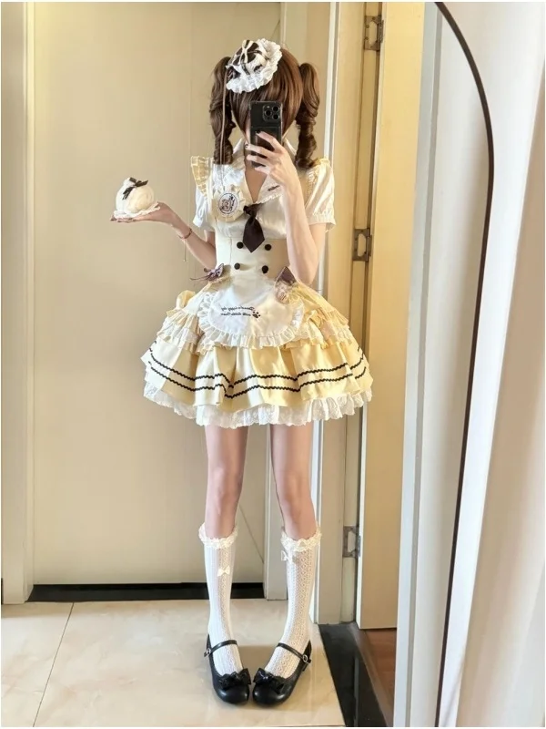 Cute Sweet Girl's Lace Splicing Set Knot Waist-Cinching Vest Slimming Puffy Skirt Three-Piece Set Fashionable Ensemble
Cute Sweet Girl's Lace Splicing Set Knot Waist-Cinching Vest Slimming Puffy Skirt Three-Piece Set Fashionable Ensemble