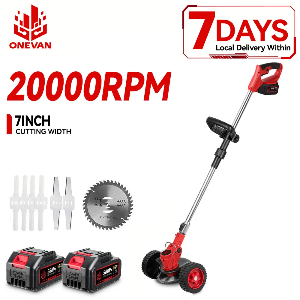 ONEVAN 7 Inch Electric Foldable Lawn Mower Cordless Grass Trimmer Adjustable Telescopic Garden Cutter For Makita Battery Pin
ONEVAN 7 Inch Electric Foldable Lawn Mower Cordless Grass Trimmer Adjustable Telescopic Garden Cutter For Makita Battery Pin