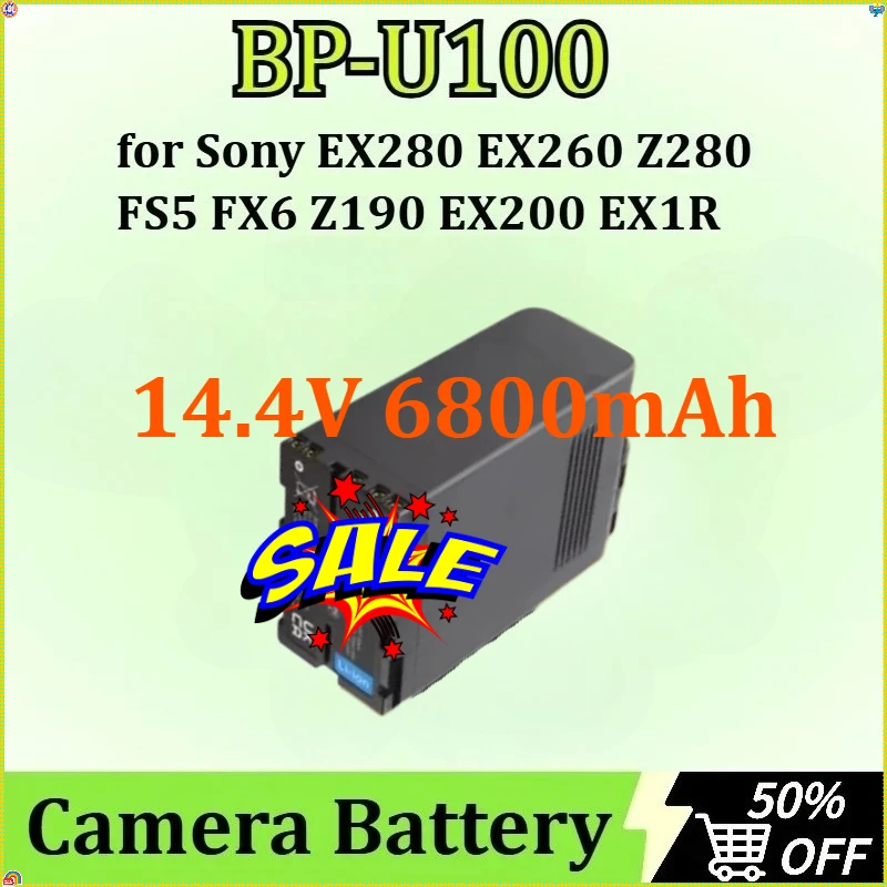 For Sony EX280 EX260 Z280 FS5 7 FX6 Z190 EX1R BP-U30 EX200 U35 U70 BP-U100 Camera Battery with D-Tap USB Output 14.4V 6800mAh
For Sony EX280 EX260 Z280 FS5 7 FX6 Z190 EX1R BP-U30 EX200 U35 U70 BP-U100 Camera Battery with D-Tap USB Output 14.4V 6800mAh
